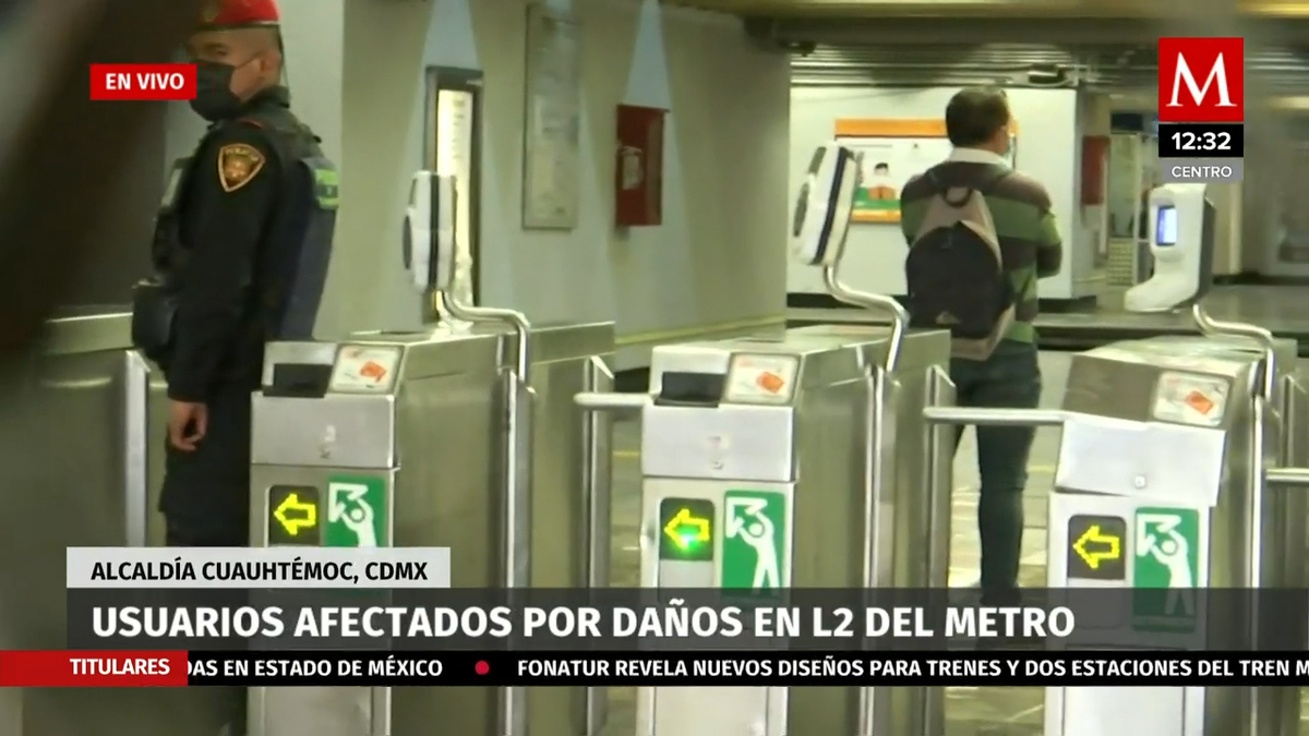 En alcaldía Cuauhtémoc, usuarios de L2 del metro se ven afectados por falla en línea