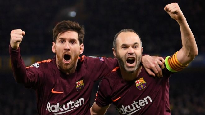 Andrés Iniesta y Lionel Messi (Instagram)