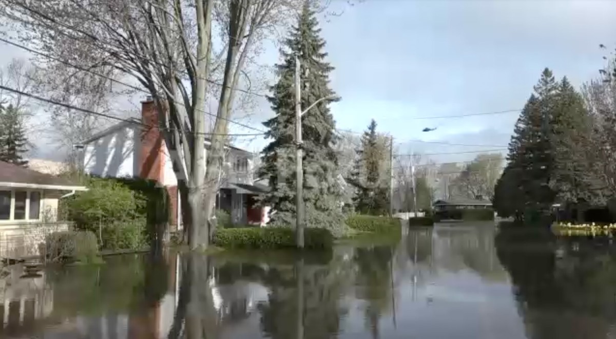 La inundación en la provincia de Canadá a dejado varias casas afectadas. Foto: AFP