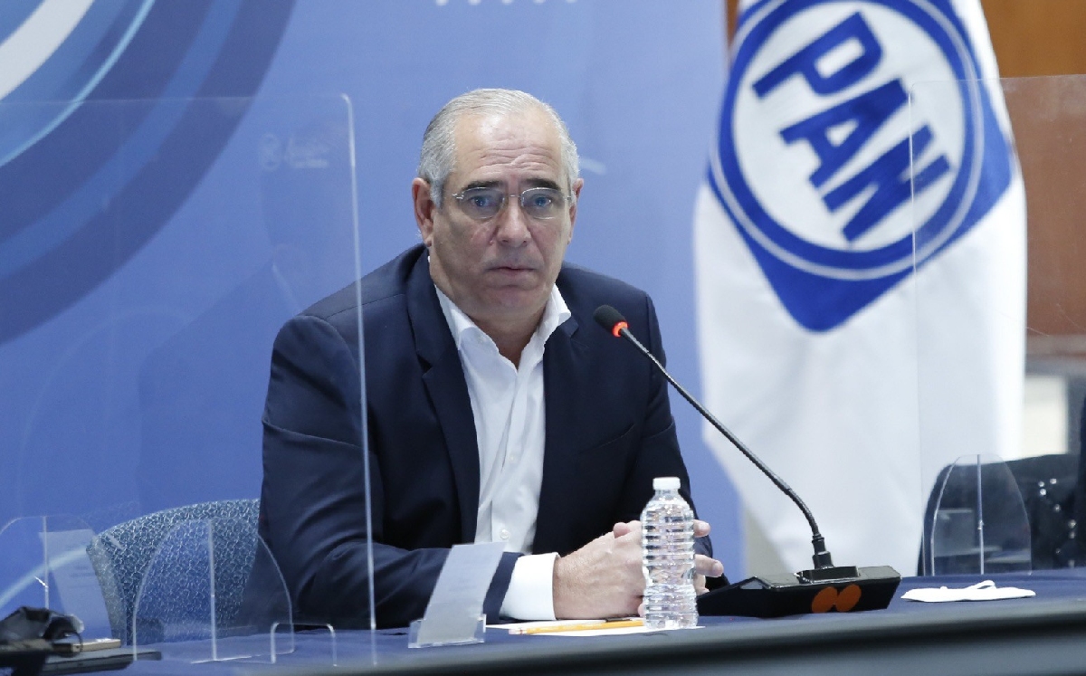 Julen Rementería, coordinador de los senadores del PAN, en una reunión plenaria. | Cuartoscuro