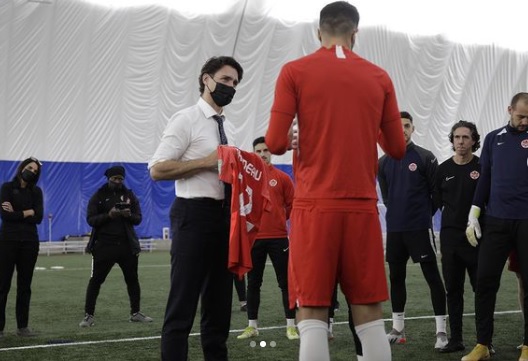 Justin Trudeau visitó a la selección de futbol de Canadá. | Instagram de Justin Trudeau