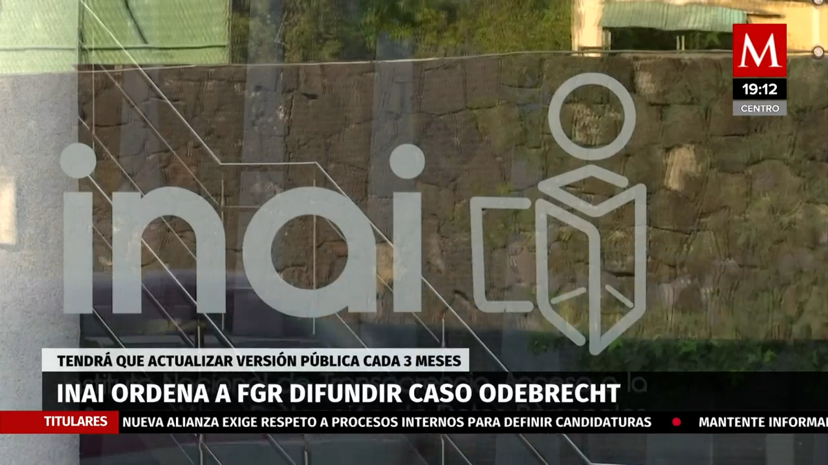 Odebrecht. INAI ordena a FGR difundir versión pública del caso