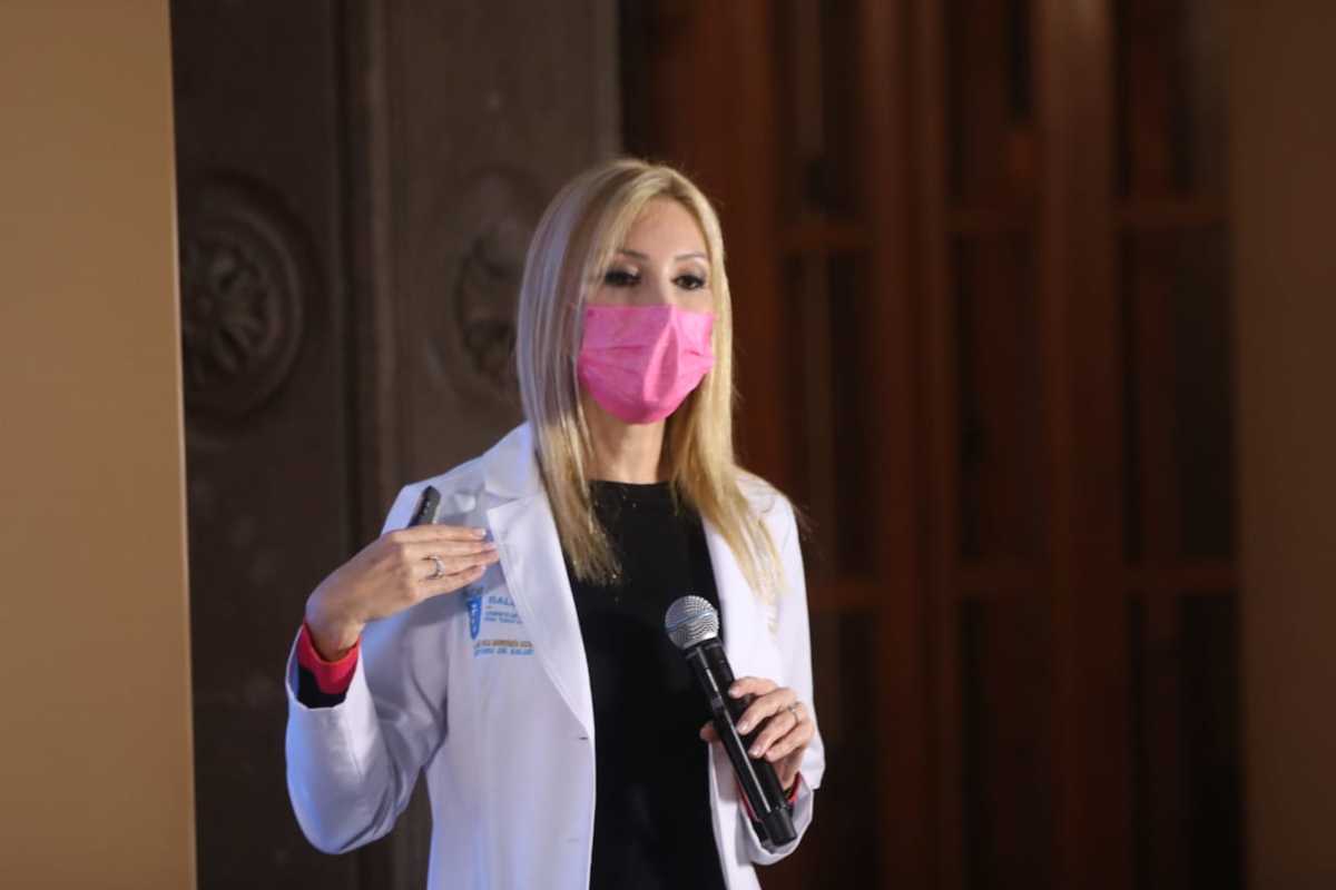 Alma Rosa Marroquín Escamilla, secretaria de Salud en Nuevo León. Foto: Leonel Rocha