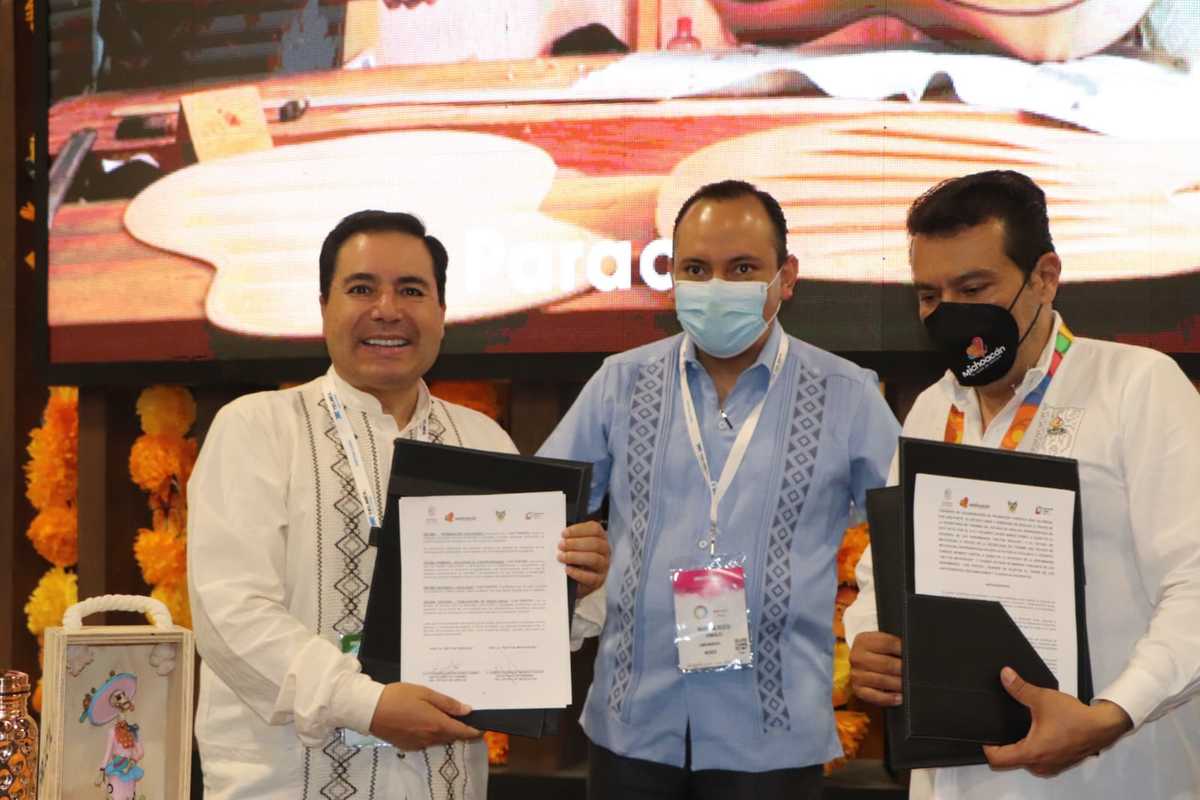 Hidalgo y Michoacán firman convenio de colaboración y promoción turística (Cortesía)