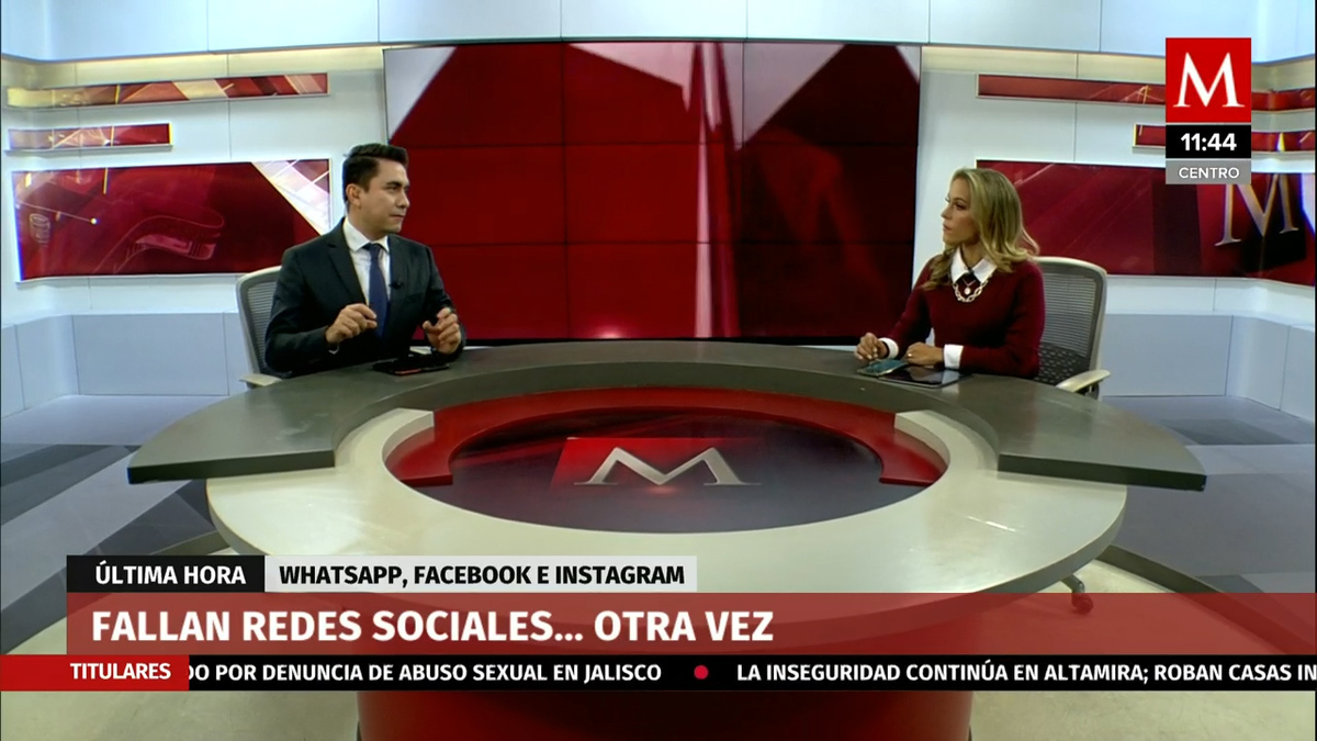 Fallan redes sociales