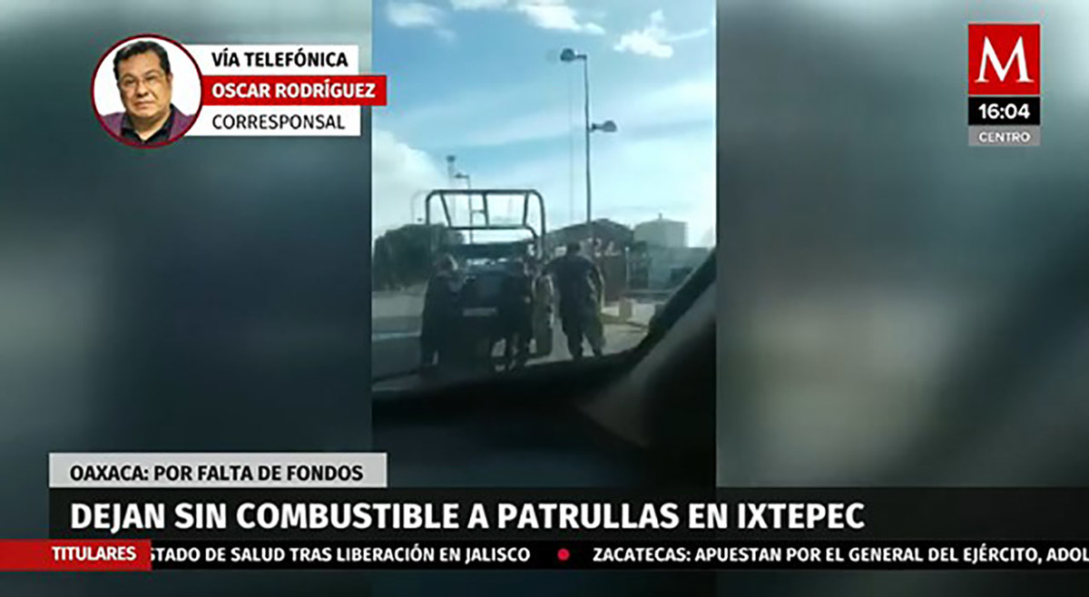 Dejan sin combustible a patrullas por falta de fondos en Ixtepec