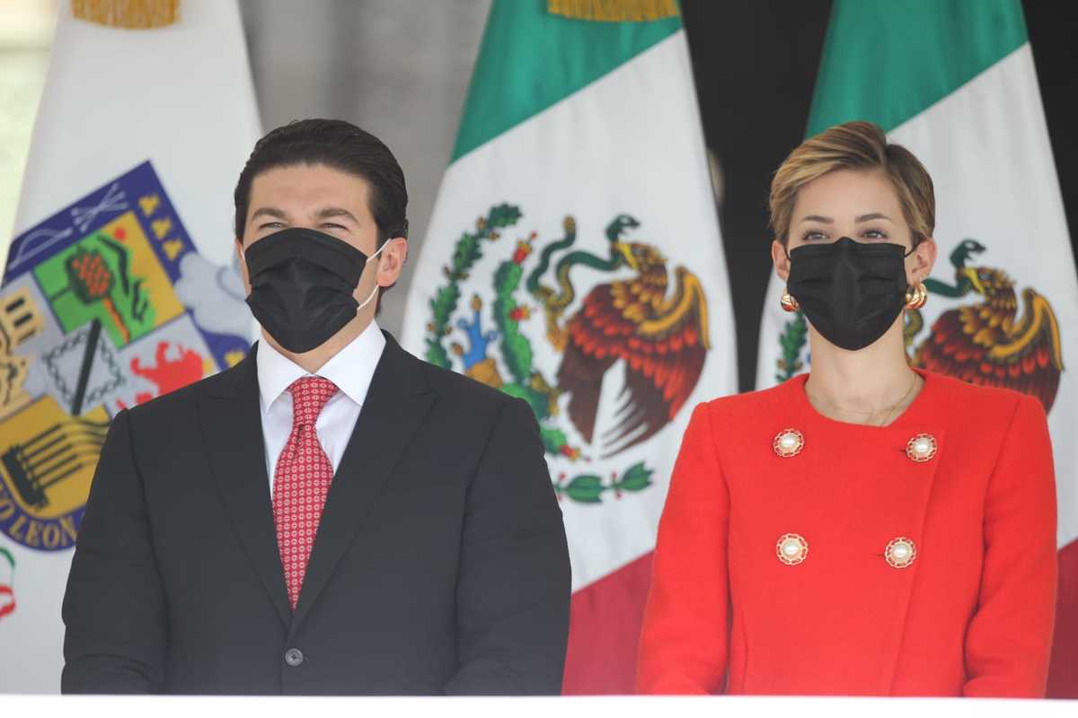 El gobernador Samuel García y su esposa Mariana Rodríguez. Foto: Jorge López.