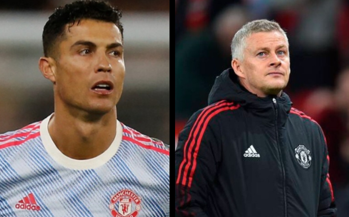 Cristiano se despide de Solskjaer. (Especial)