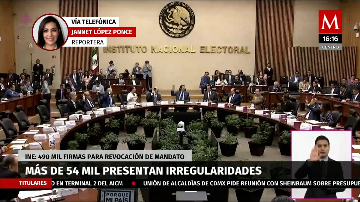 INE ha recibido 490 mil firmas para revocación de mandato