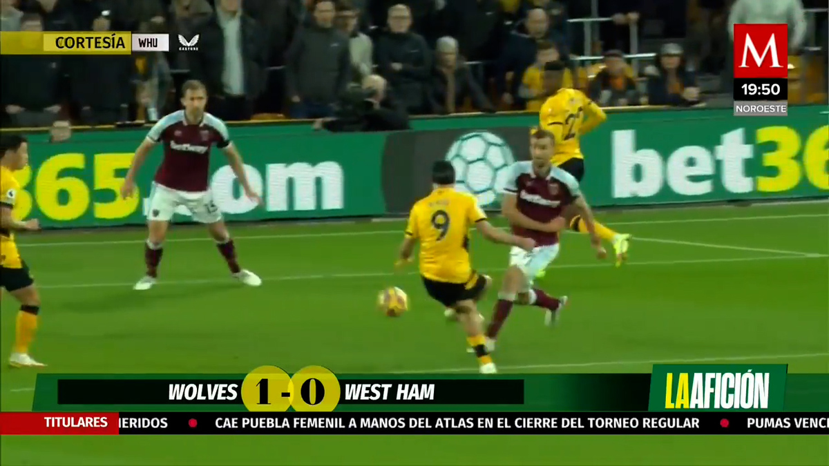 Raúl Jiménez marca GOLAZO en partido Wolves vs West Ham | VIDEO