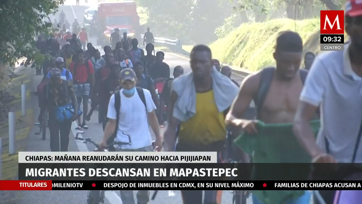 La caravana migrante pernoctó en Mapastepec