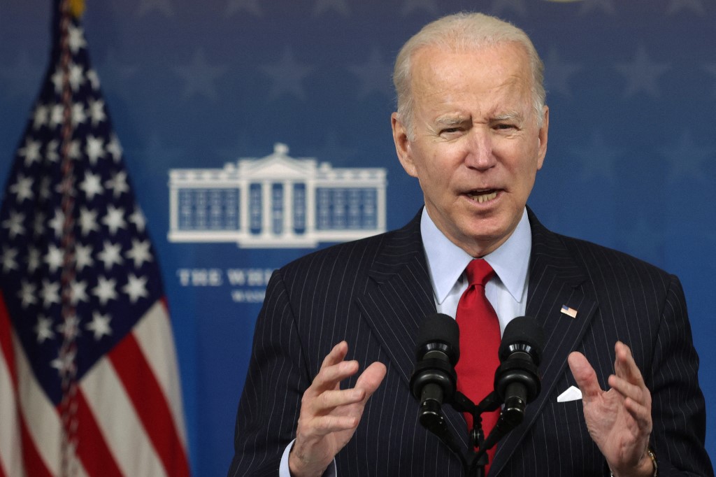 El presidente de Estados Unidos, Joe Biden, durante una conferencia de prensa en la Casa Blanca. (AFP)