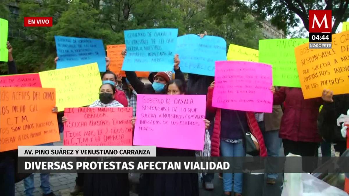 Tres protestas afectan vialidades en la zona de tacuba