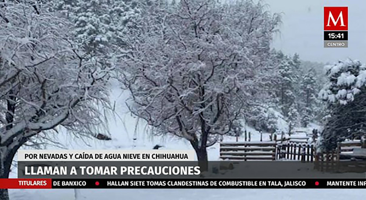Llaman a tomar precauciones por nevadas y caída de agua de nieve