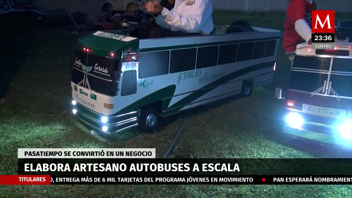 Artesano construyó bus a eschhjjjala para su hijo y su negocio