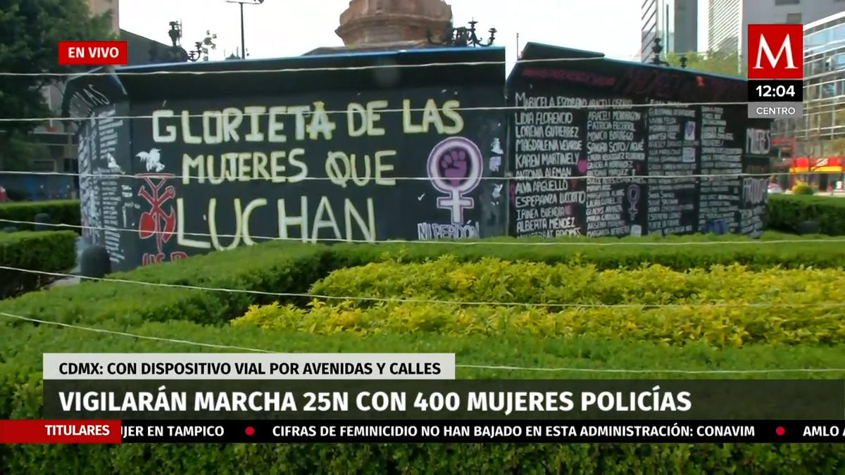Vigilarán marcha del 25N con 400 mujeres policías