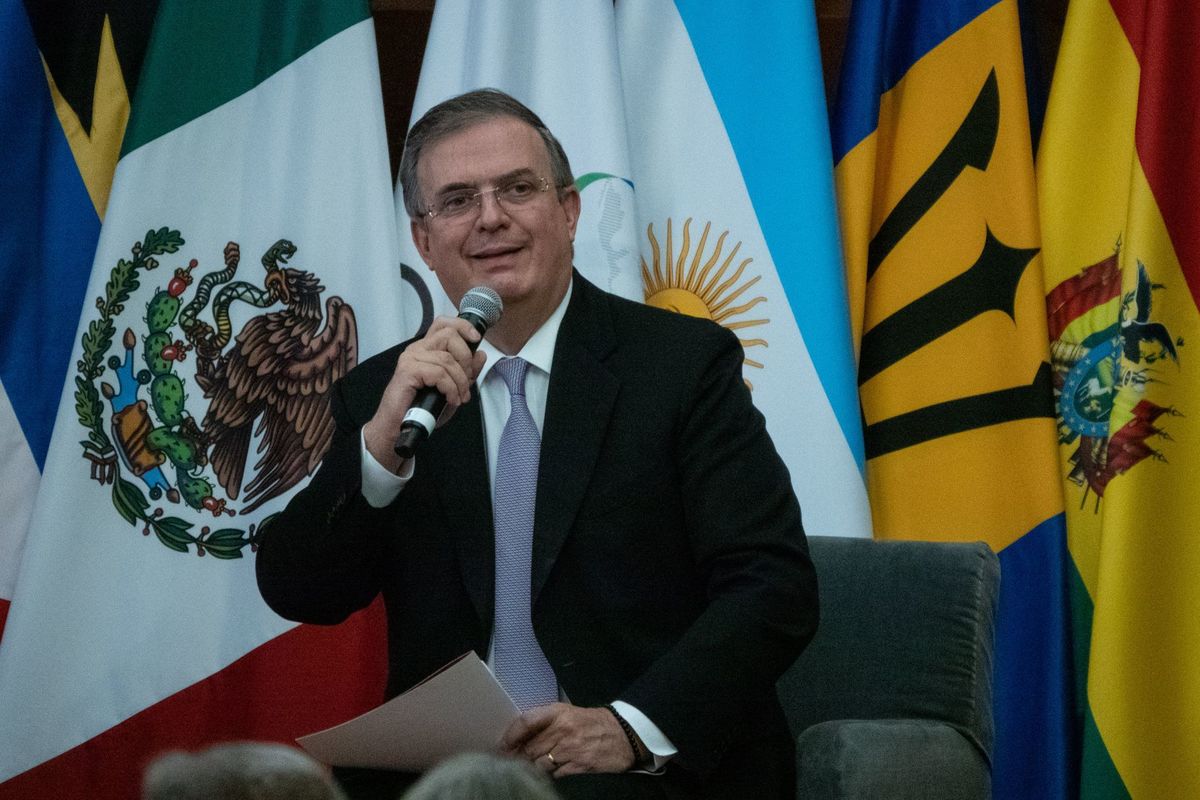 El canciller Marcelo Ebrard, el conversatorio con premios nobel en la Secretaría de Relaciones Exteriores. (Cuartoscuro)