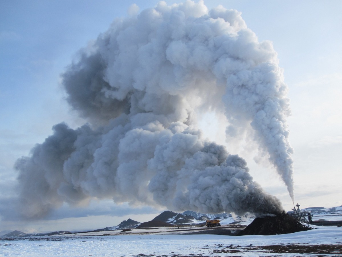 Volcán Krafla en Islandia