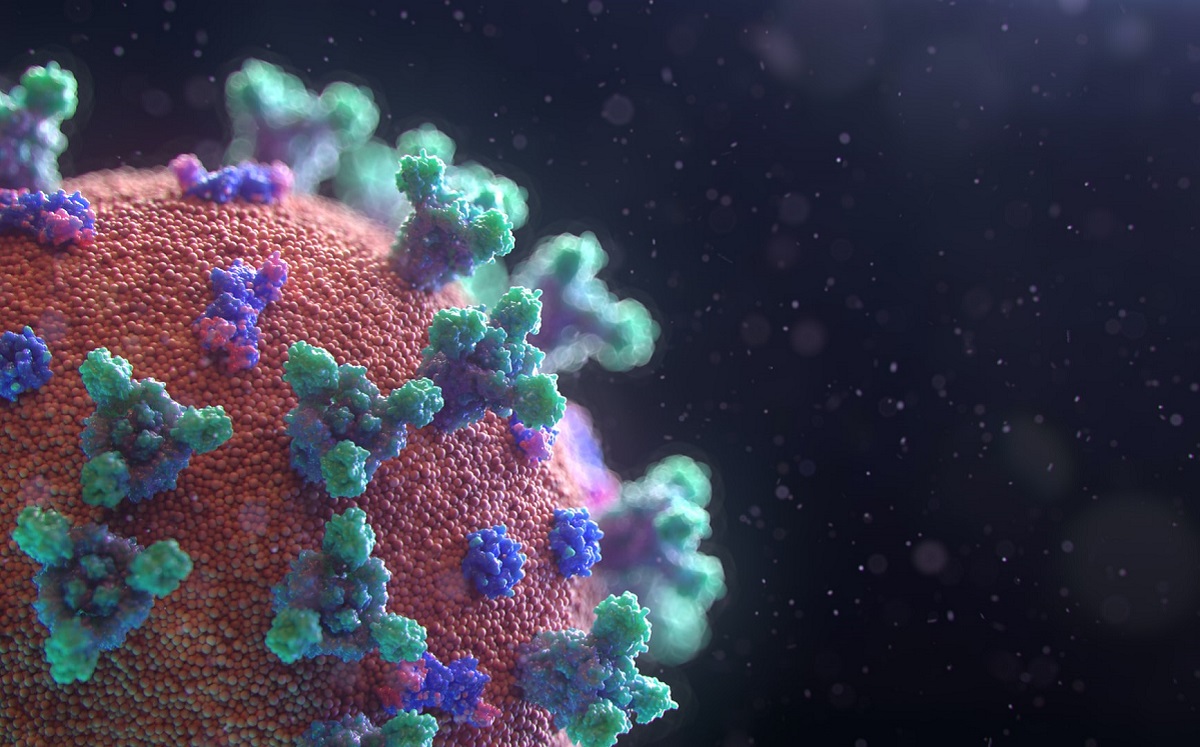 Representación del virus SARS-CoV-2, causante del covid-19. | Unsplash