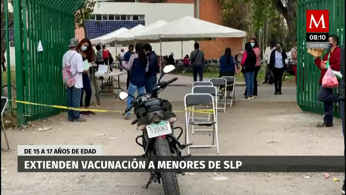 Se extiende las fechas de vacunación para menores de 17 años sin comorbilidades en San Luis Potosí