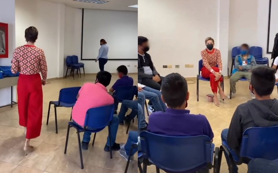 Mariana Rodríguez en las instalaciones de DIF Capullos. Foto: Especial