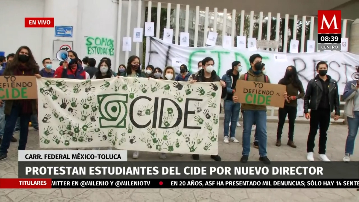 Protestan estudiantes del CIDE por nuevo director