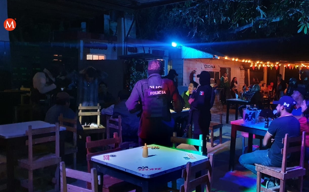 Realizan operativo de seguridad en cantinas y bares de Pueblo Viejo