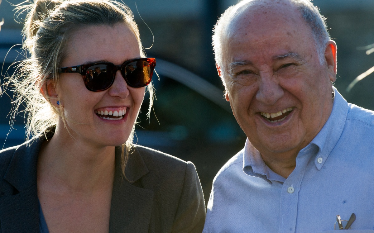 Amancio Ortega y su hija, Marta Ortega | AFP