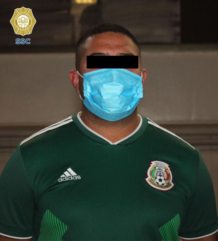 El presunto ladrón detenido. (Especial)