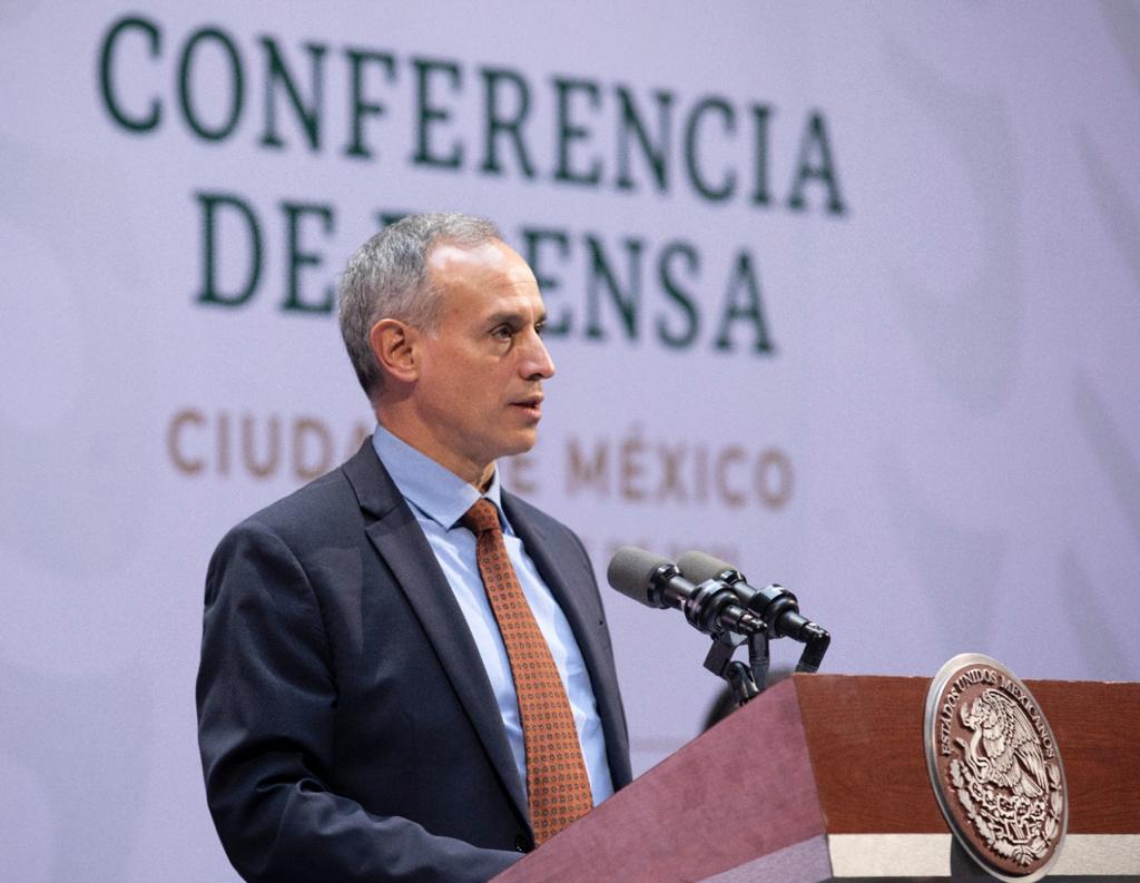 Hugo López-Gatell en conferencia del Presidente.