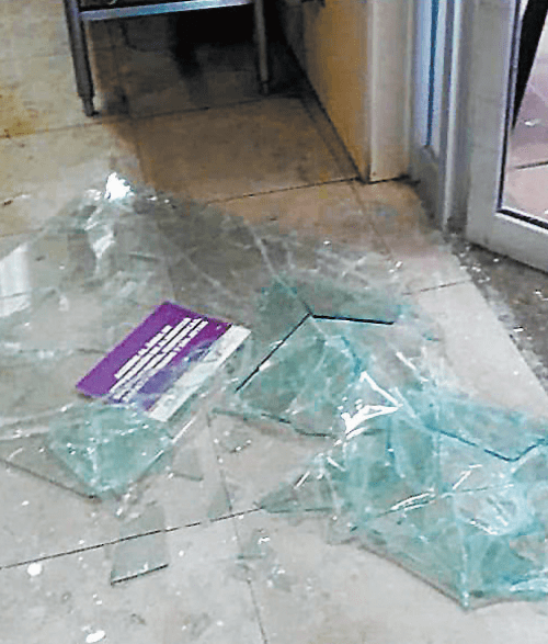 Los destrozos en el área del comedor. Especial