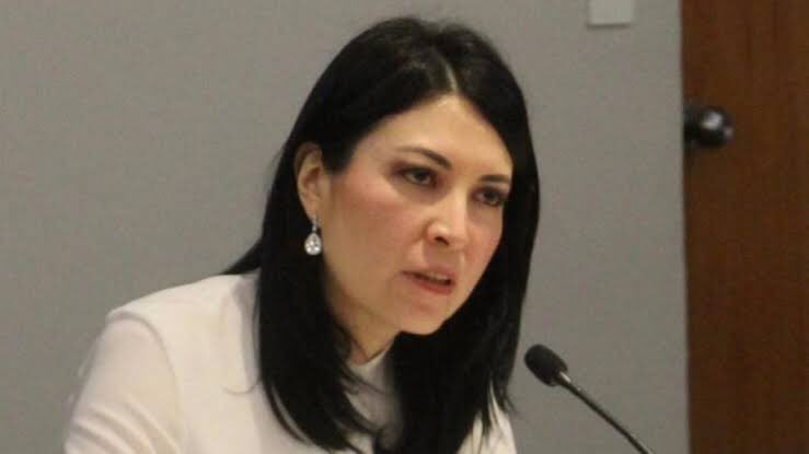 Olga Sánchez Cordero informó de la comparecencia de Victoria Rodríguez Ceja. (Twitter @M_OlgaSCordero)