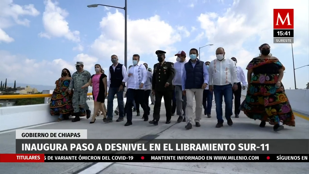 Rutilio Escandón inaugura paso a desnivel en Tuxtla Gutiérrez
