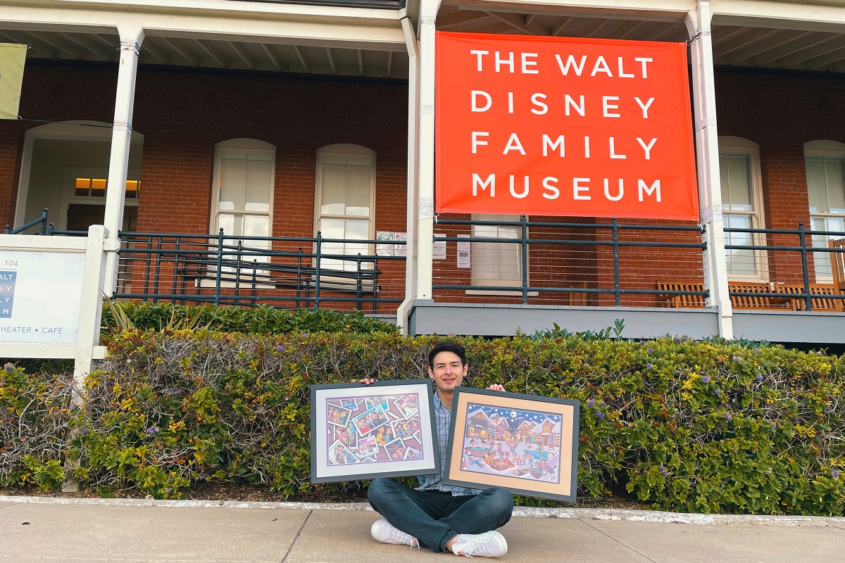 Alex fue el único mexicano invitado a exponer sus dos obras en el museo de manera presencial. (cortesía)