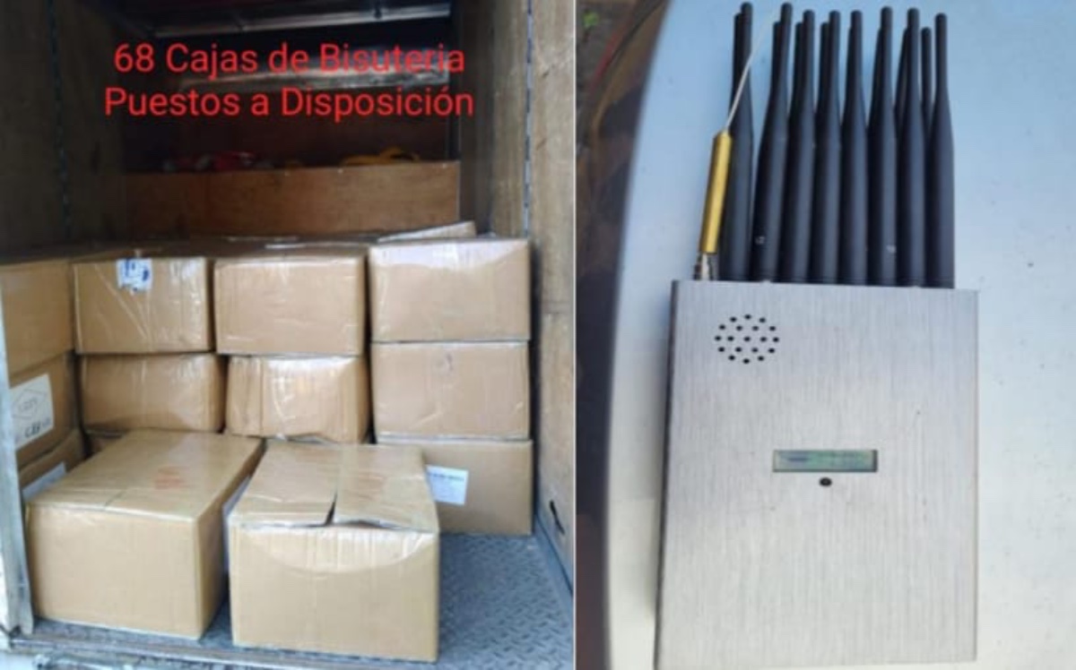 La camioneta cargaba 68 cajas de artículos de bisutería. | Especial