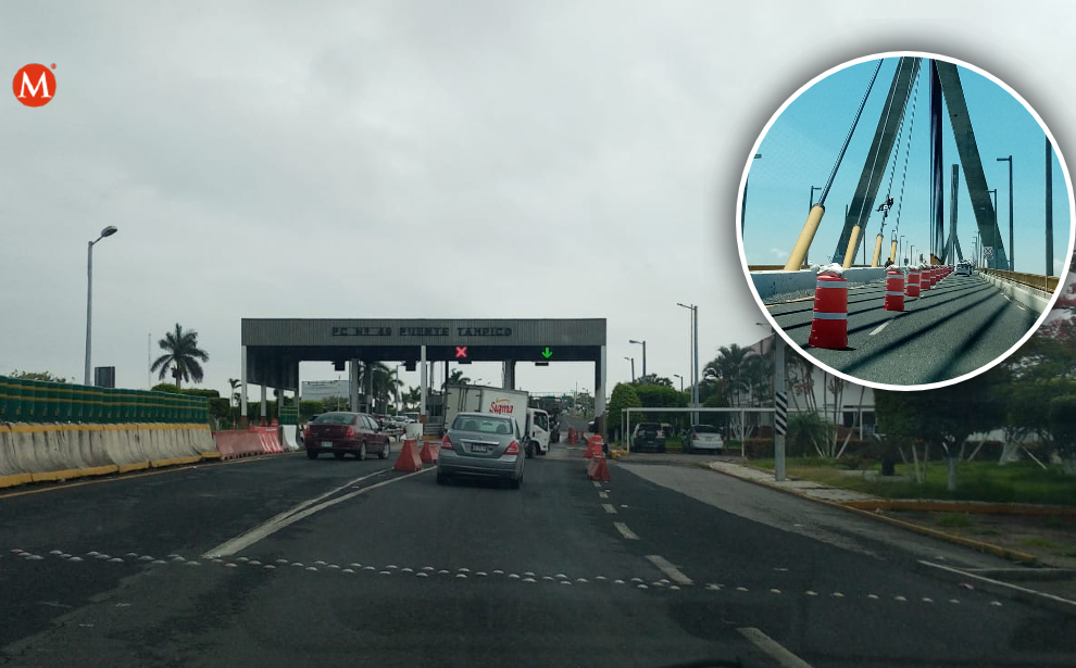 Caseta de cobro en el puente Tampico