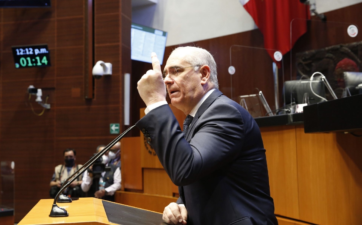 El coordinador panistas Julen Rementería durante una de sus participaciones en el Senado. | Cuartoscuro