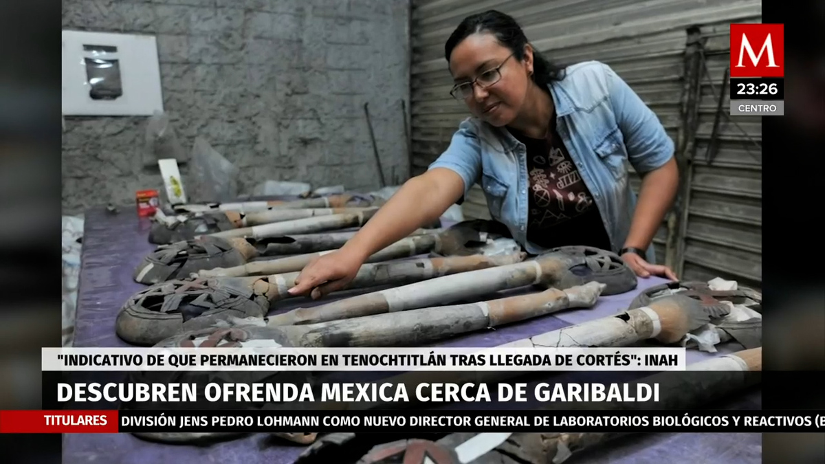 Descubren ofrenda mexica posterior a la toma de Tenochtitlan