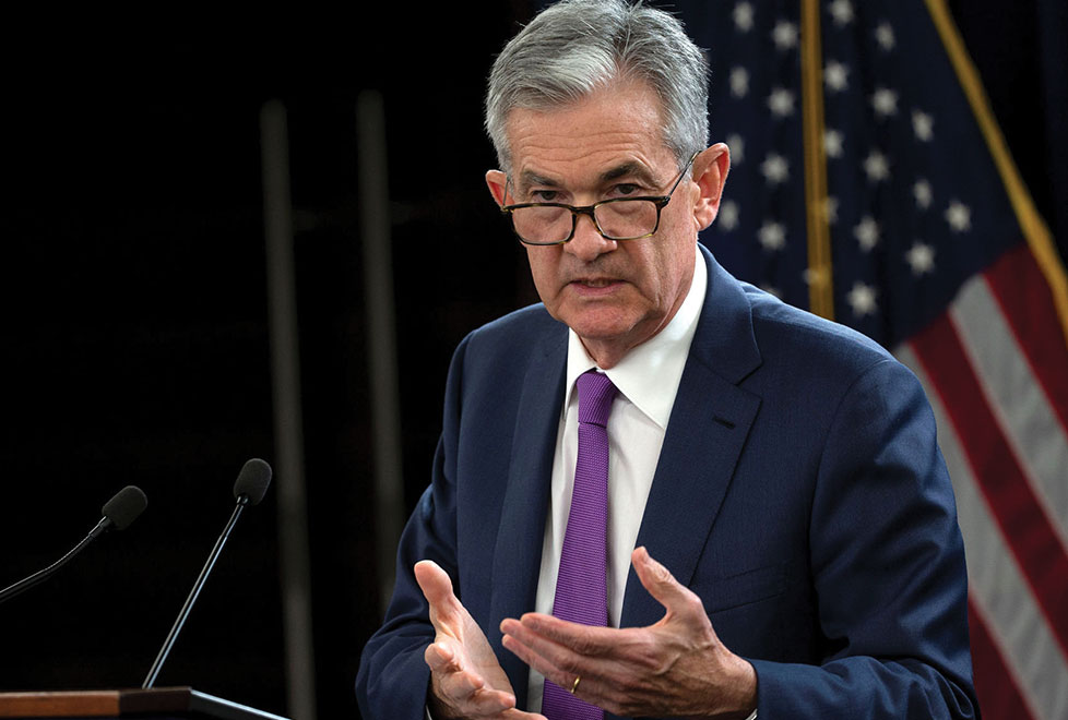 Jerome Powell, presidente de la Reserva Federal de EU.