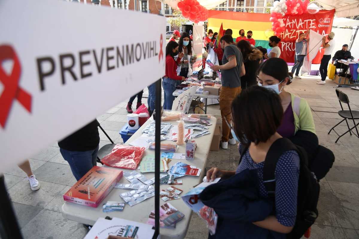 Organizaciones hacen jornada de concientización sobre la prevención del VIH en Pachuca (Jorge Sánchez)