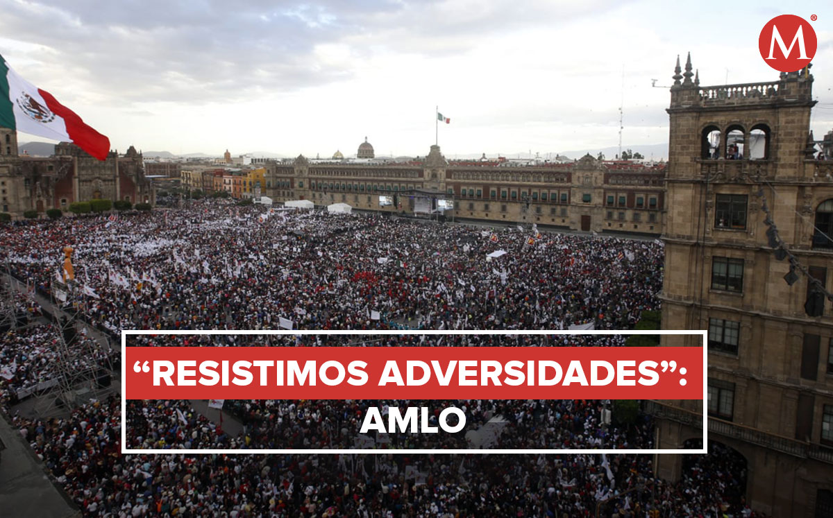 El Zócalo capitalino estaba abarrotado por los seguidores del Presidente. | Araceli López
