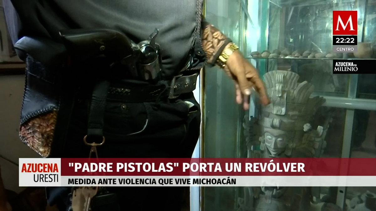 En Michoacán, el padre "Pistolas" defiende su peculiar estilo