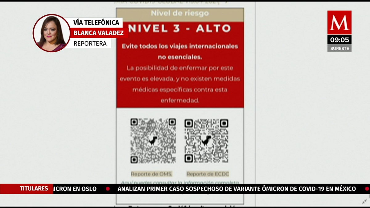 Aviso epidemiologico de viajes internacionales