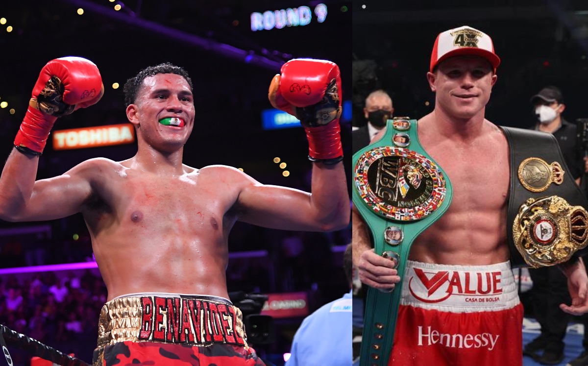 David Benavidez y Canelo Álvarez (Getty / Reuters)