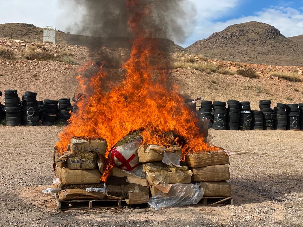 La droga fue incinerada. (Norma Ponce)