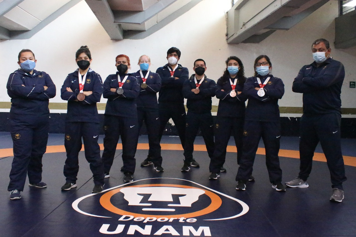 UNAM se cuelga 13 medallas en el Nacional de Lucha Universitaria (Cortesía)