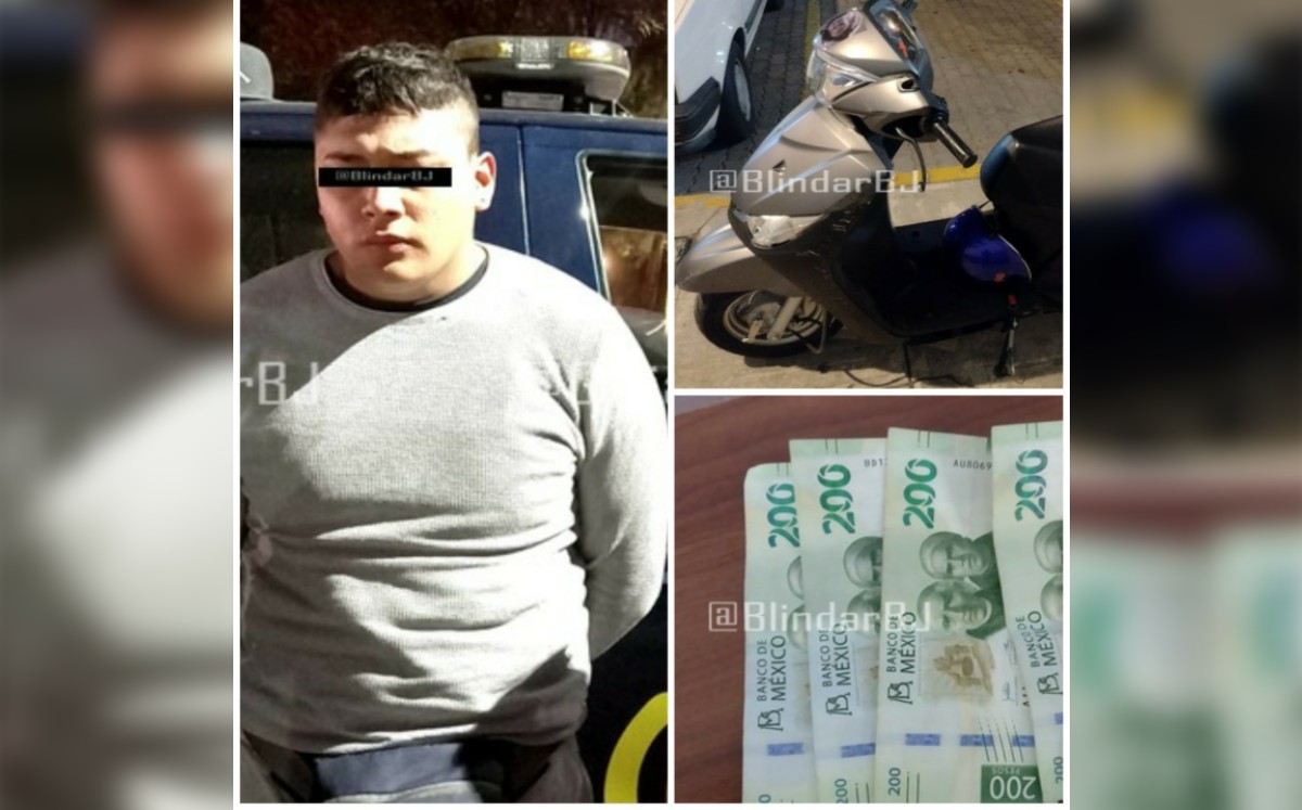 El detenido fue identificado como Alexis Javier 'N', quien dijo tener 17 años. (Especial)
