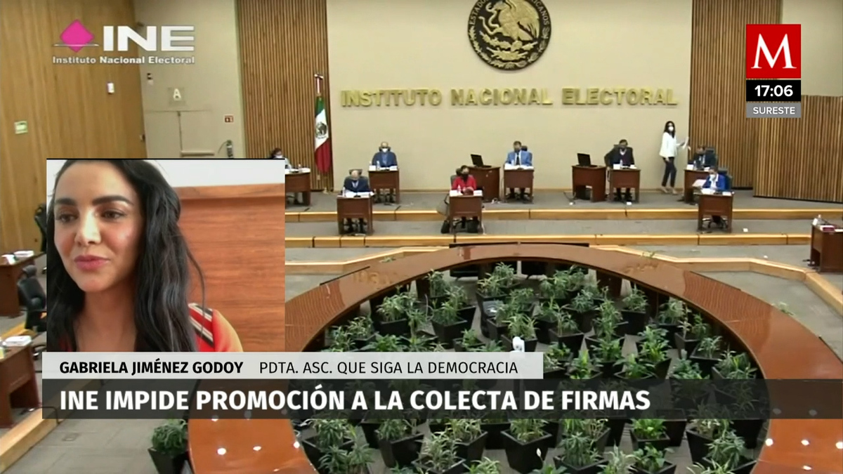 "INE impide promoción a la colectas de firmas", Gabriela Jiménez Godoy