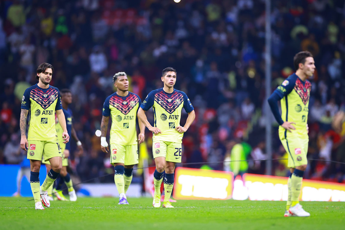 Los jugadores de América tras ser eliminados por Pumas (Imago7)