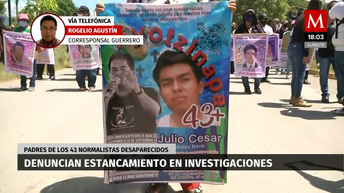 Padres de los 43 normalistas desaparecidos denuncian estancamiento en investigaciones